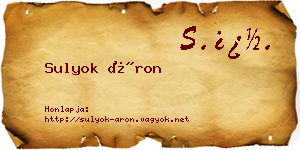 Sulyok Áron névjegykártya